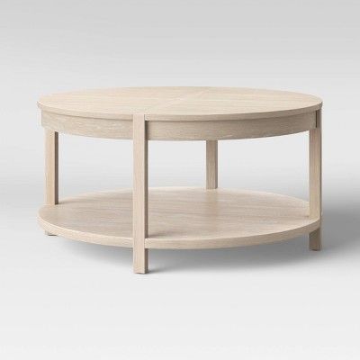 Porto Round Wood Coffee Table Bleached Wood - Project 62™ | Target