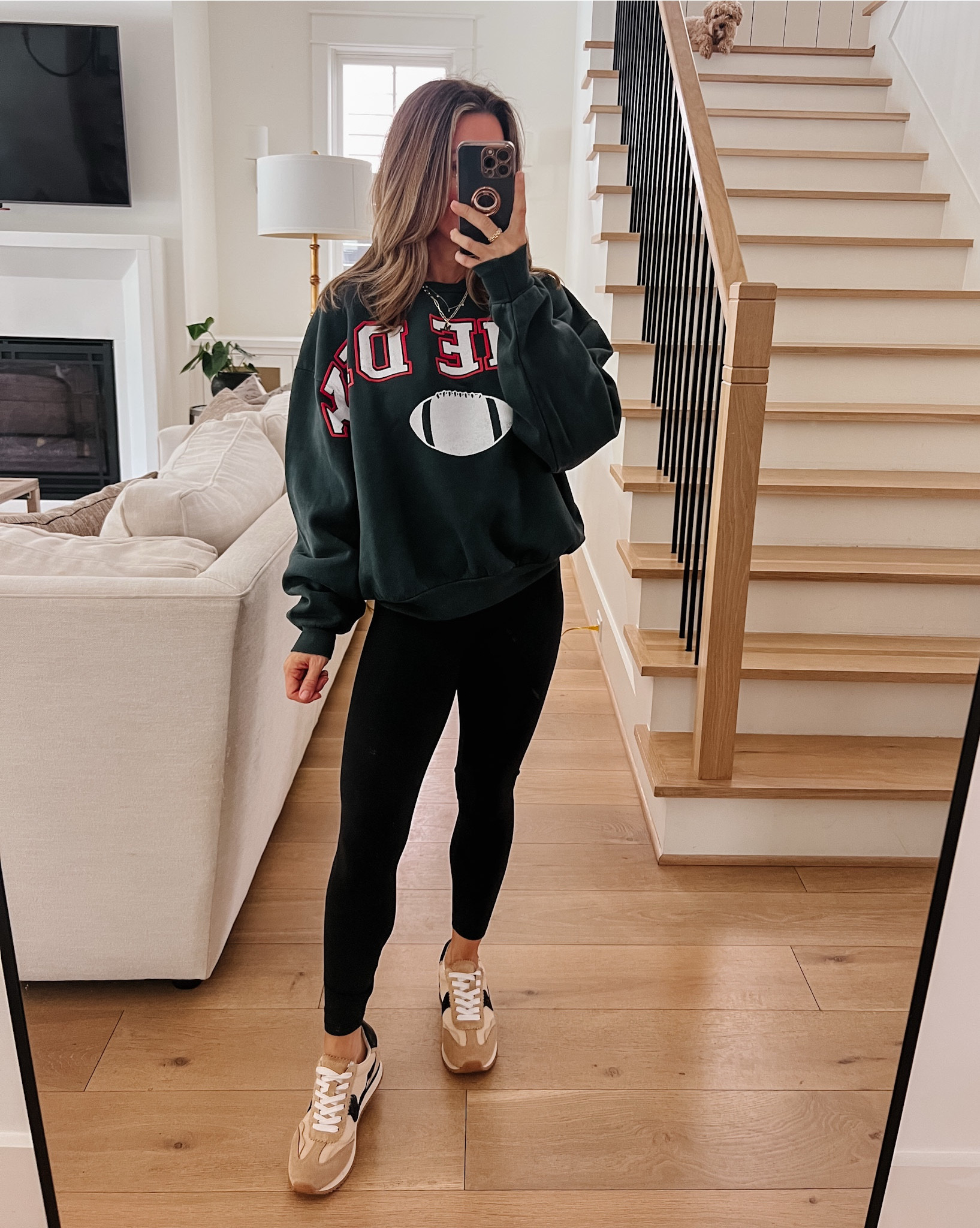 Evereve has me game day ready in this sporty crewneck 🏈

Sweatshirt Fit: I’m wearing an XS

Leggings Fit: I’m wearing an XS

#LTKPetite #LTKActive #LTKStyleTip