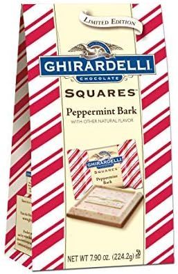 Ghirardelli Peppermint Bark Squares Bag, Milk Chocolate, 7.9 Oz (2 PACK) | Amazon (US)