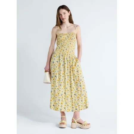 Free Assembly Women's and Women's Plus Sleeveless Smocked Maxi Dress, Sizes XS-4X | Walmart (US)