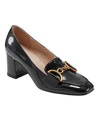 Women's Lucien Square Toe Block Heel Loafer Pumps | Macy's