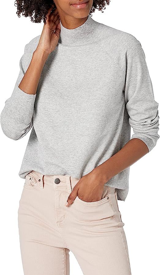 Amazon Brand - Daily Ritual Women's Fine Gauge Stretch Mockneck Pullover Sweater | Amazon (US)