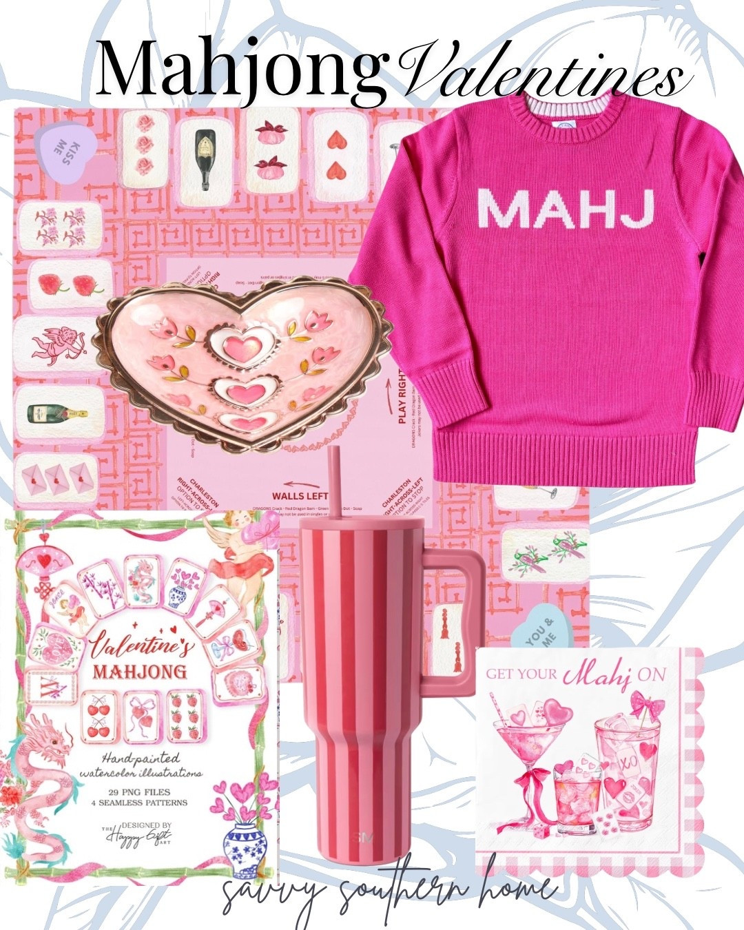 Mahjong, but make it Valentine’s 💕🀄️ From heart details to the cutest pink finds, this edit is full of mahj love. Perfect for gifting your favorite game night girl—or yourself. Linked on LTK ✨

#LTKSeasonal #LTKHome #LTKValentine