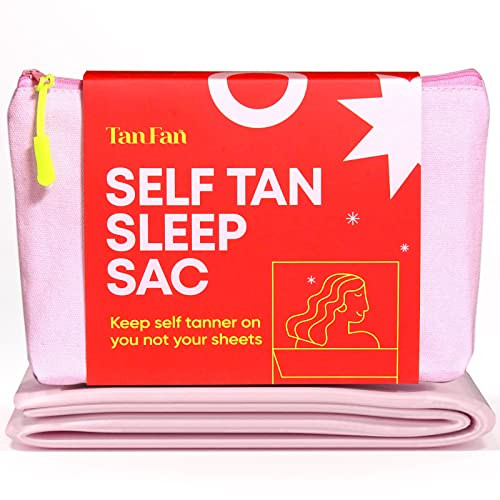 Tan Fan Self Tan Sleep Sack - Stop Fake Tanner Staining Sheets Overnight - Protect Your Glow for Spray Tan, Sunless Tanner, Mousse or Lotion - 100% Silky Lightweight Cooling Sleep Sac – No Stickiness | Amazon (US)