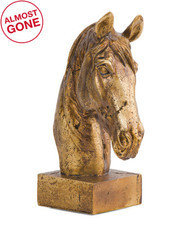 7.75x5.25x12.75 Horse Head Decor On Base | TJ Maxx
