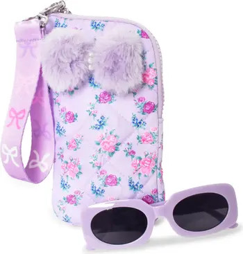 OMG Accessories Kids' Sunglasses with Floral Zip Case | Nordstromrack | Nordstrom Rack