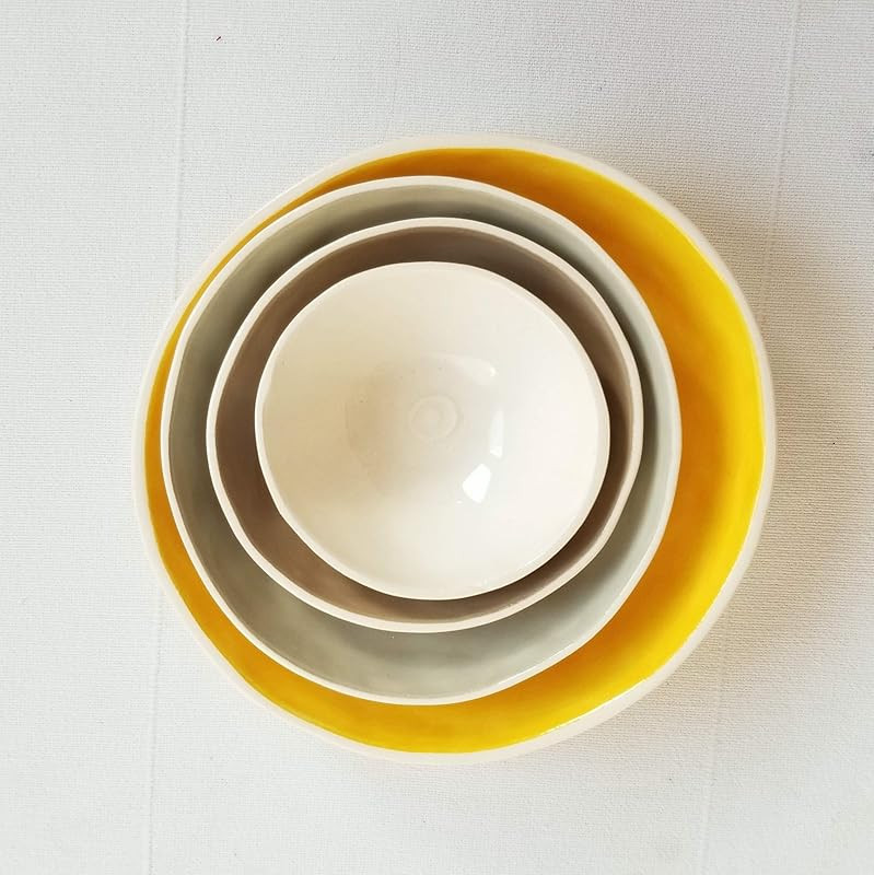 VIT ceramics handmade nesting bowls, modern colors | Amazon (US)