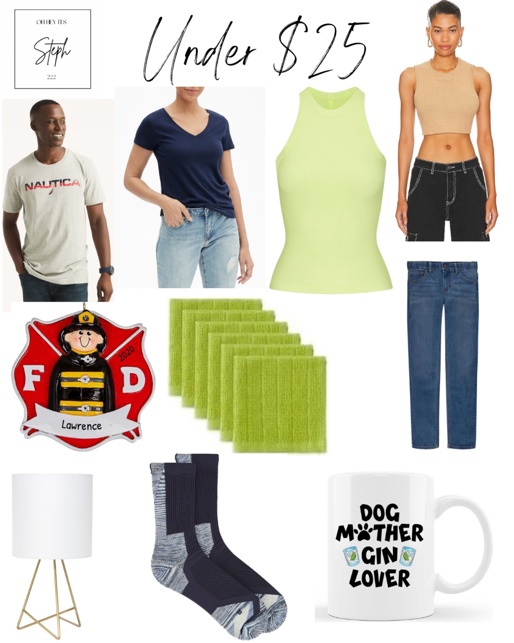 Under $25


Table lamp, Macys, socks, fwrd, Gin & Dogs Mug, Etsy, Toddler Boys jeans, Levi’s, dishcloths, high neck tank, skims, Firefighter Ornaments, nautica graphic tee, v neck tshirt, gap factory, crop sweater, revolve 

#LTKFindsUnder50 #LTKSaleAlert #LTKHome