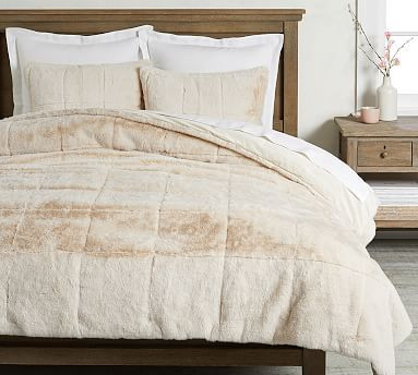 Alpine Faux Fur Quilt | Pottery Barn (US)