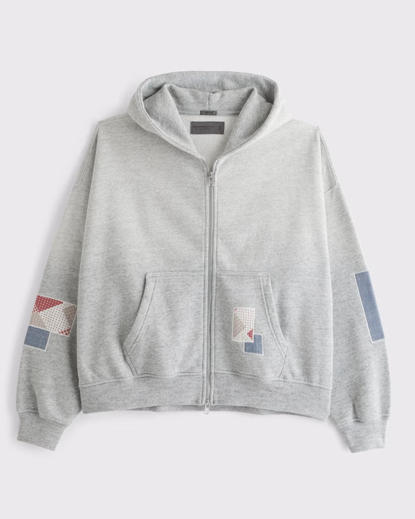 Essential Cropped Full-Zip Hoodie | Abercrombie & Fitch (US)