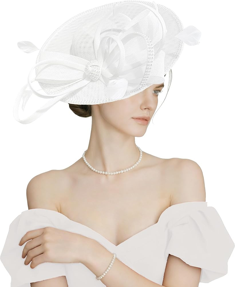 Kidukso Fascinators Hats for Women, Headwear for Derby Hats 20s 50s Feathers Hat for Tea Party Co... | Amazon (US)