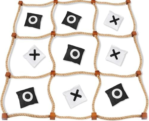 Giant Tic Tac Toe Outdoor Games, 4ft x 4ft Bean Bag Toss Outdoor for Kids, Giant Yard for Adults,... | Amazon (US)