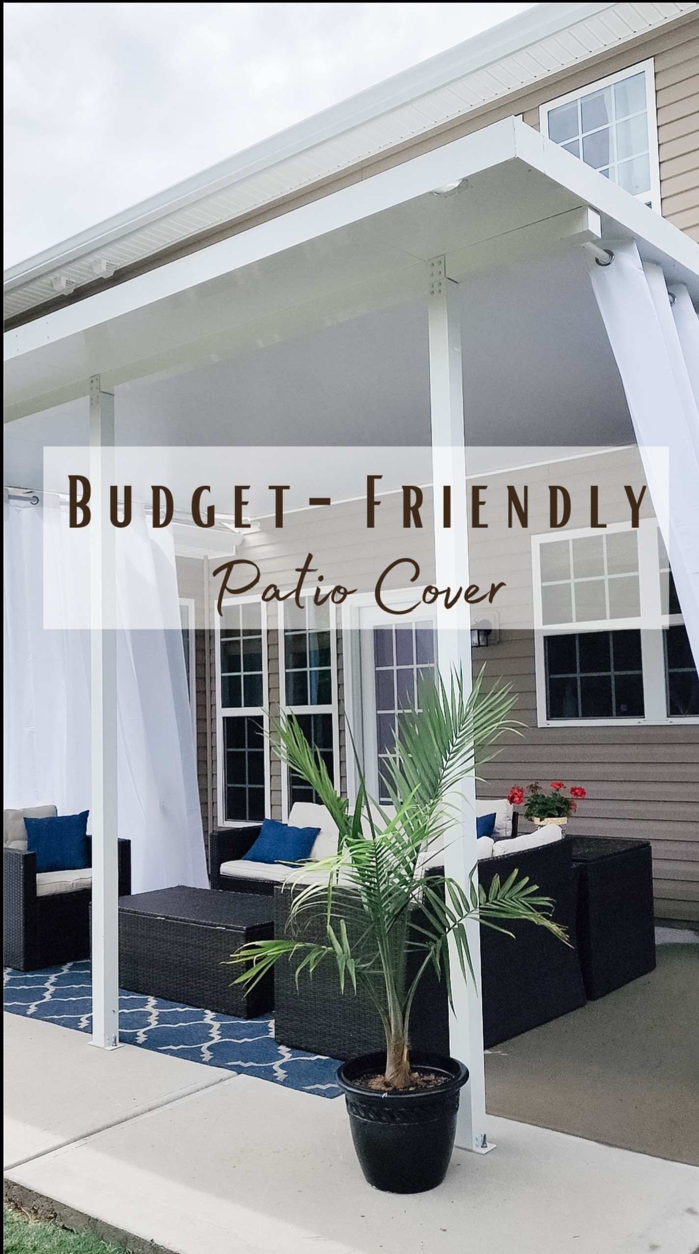 Budget-friendly patio cover has been upgraded to include supports for fans and lights!

#LTKHome