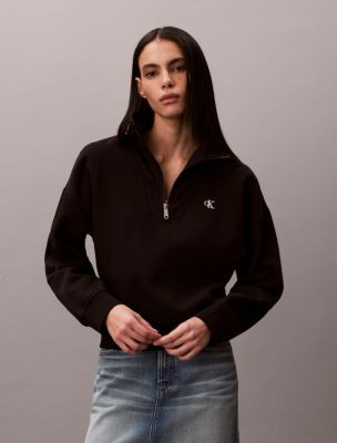 Monogram Fleece Quarter Zip Sweatshirt | Calvin Klein | Calvin Klein (US)