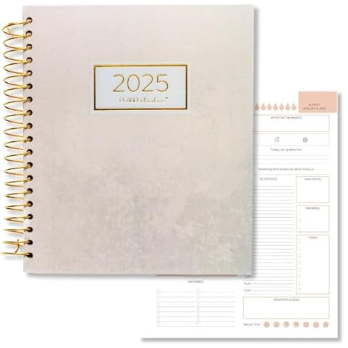 The PLAND Studio 2025 Planner and Goals Journal. Daily Planner, Weekly Calendar Book and 2025 Monthly Planner with To Do List, Habit Tracker, Goal Planner. 8 x 10 Calendars, Planners & Organizers | Amazon (US)
