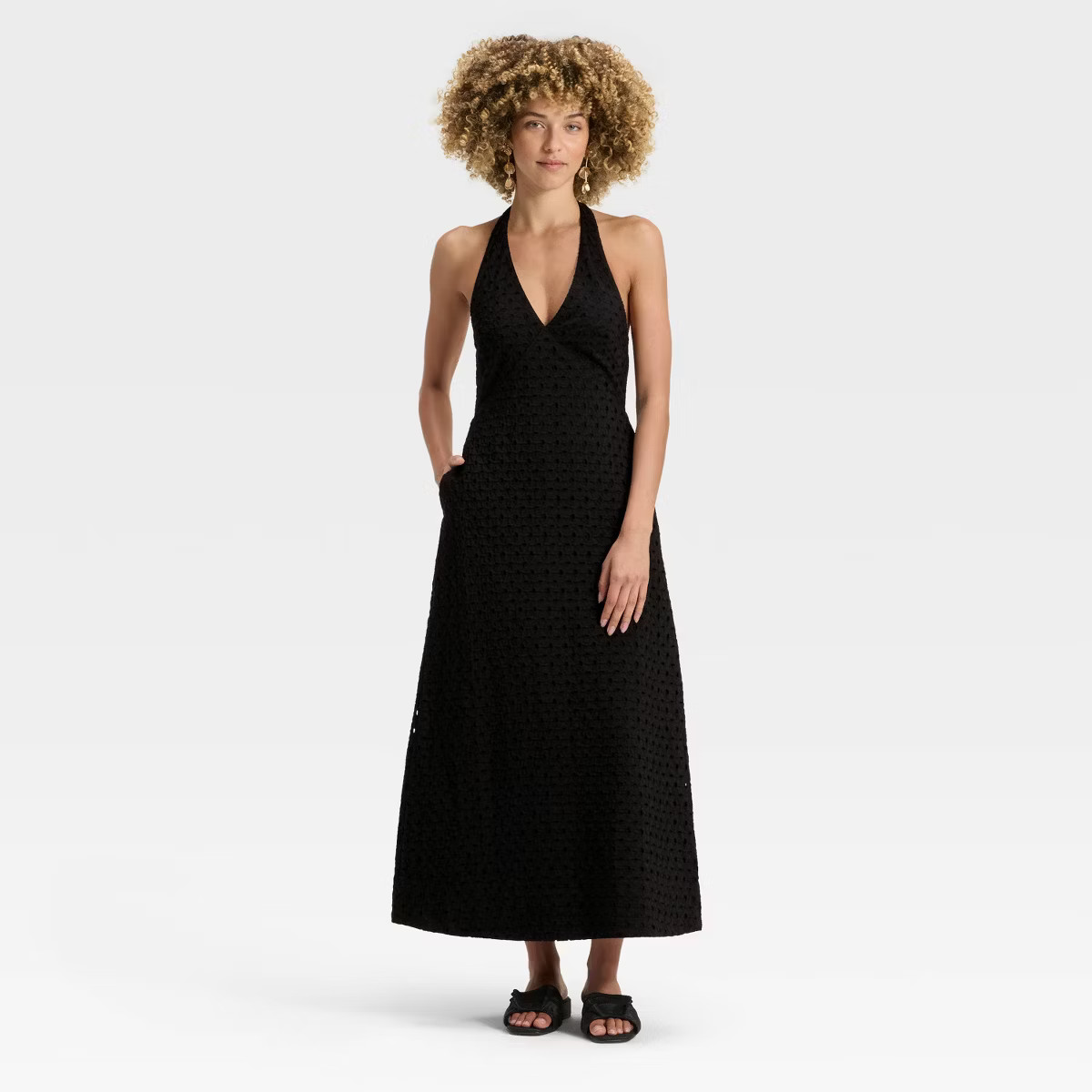Women's Eyelet Maxi A-Line Dress - A New Day™ | Target