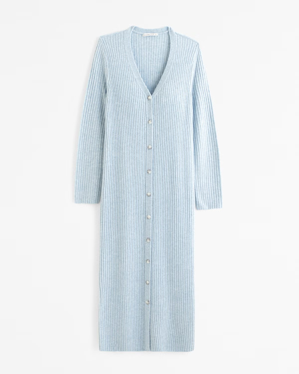 Women's Ribbed Sweater Duster Dress | Women's Dresses & Jumpsuits | Abercrombie.com | Abercrombie & Fitch (US)