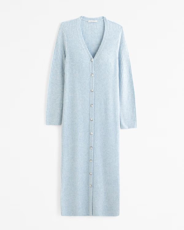 Ribbed Sweater Duster Dress | Abercrombie & Fitch (US)