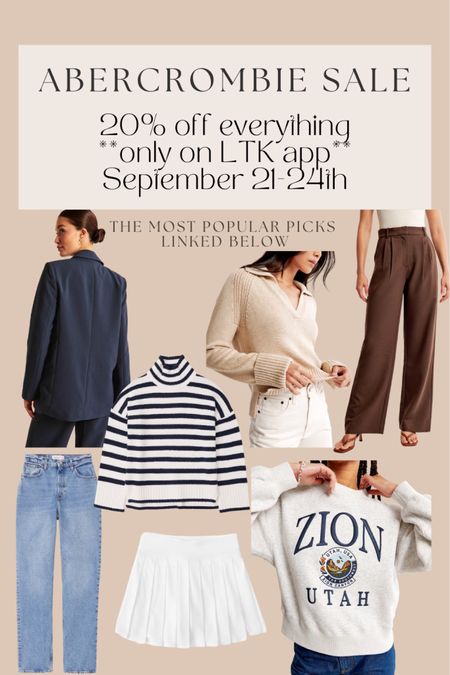 Abercrombie sale 20% off ends today! 

Abercrombie sale, Fall style, fall outfit, fall fashion, trousers, fall boots, sock boot, black boots, fall purse, bodysuit, blazer, ootd, fall outfit ideas, loafers, fall outfit inspo, outfit inspo, casual outfit ideas, chic outfit, blazer outfit, loafers outfit, casual chic, everyday outfit, fall trends, outfit inspiration, outfit in motion

#LTKSale #LTKfindsunder100 #LTKsalealert