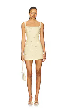 Milkwhite Mini Dress With Bows in Yellow from Revolve.com | Revolve Clothing (Global)