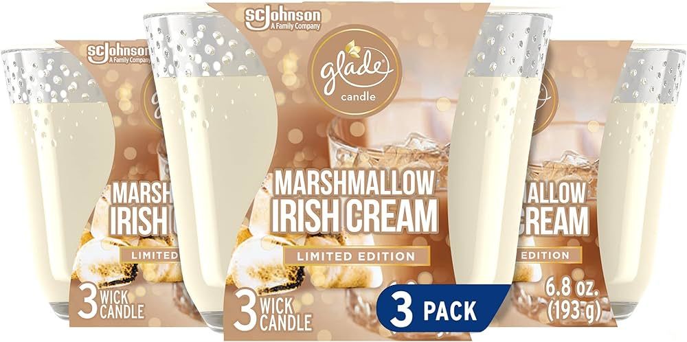 Glade Candle Marshmallow Irish Cream, Fragrance Candle Infused with Essential Oils, Air Freshener... | Amazon (US)