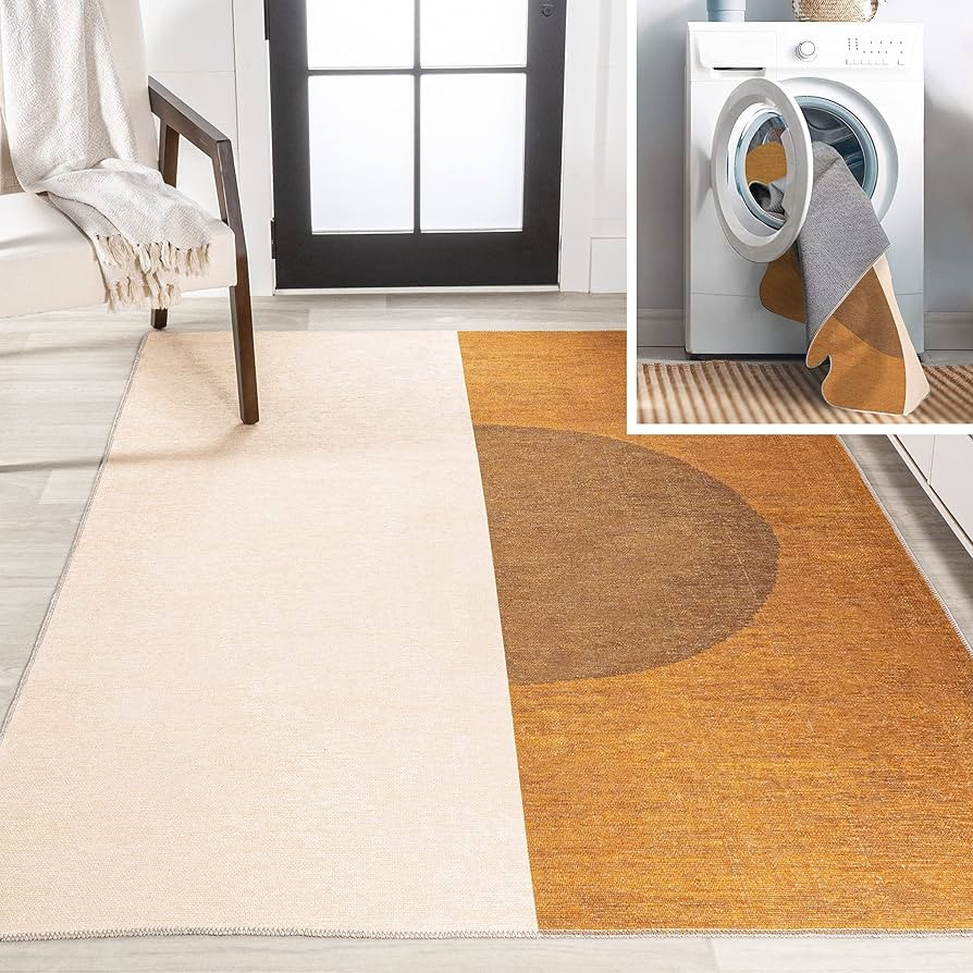 JONATHAN Y WSH114A-5 Demie Minimalist Graphic Circle Machine-Washable Indoor Area-Rug, Scandinavi... | Amazon (US)