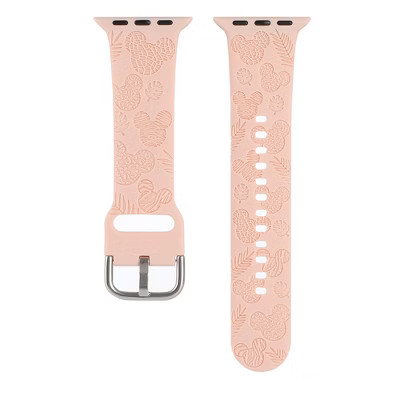 HTUTWOO Cartoon Engraved Apple Watch Band, Soft Sport Silicone Strap 42/44/45/49mm for iWatch Series 10 9 8 7 6 5 4 3 2 1 SE Ultra - Sand Pink | Target