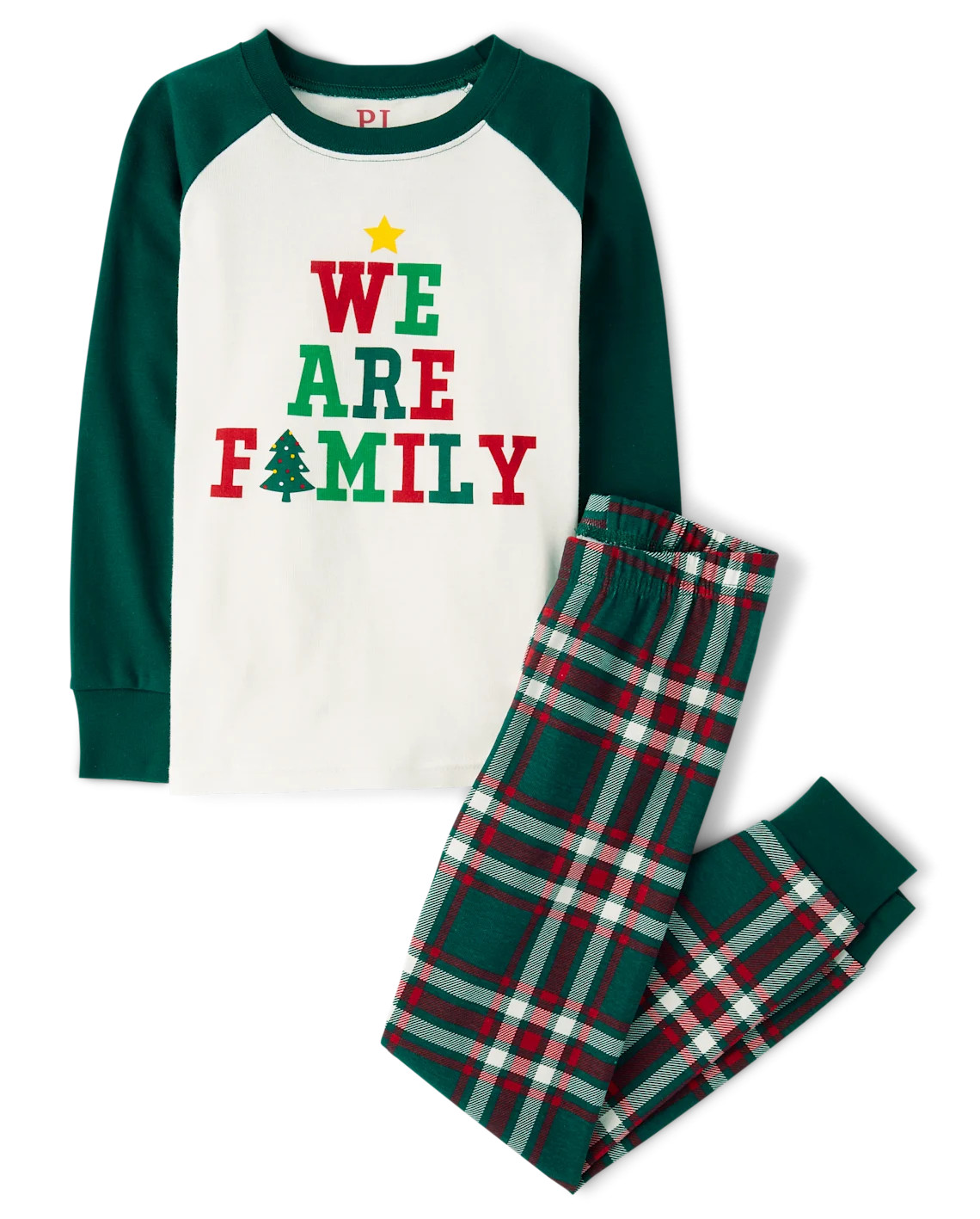 Kids Matching Family We Are Family Snug Fit Cotton Pajamas - green | The Children's Place