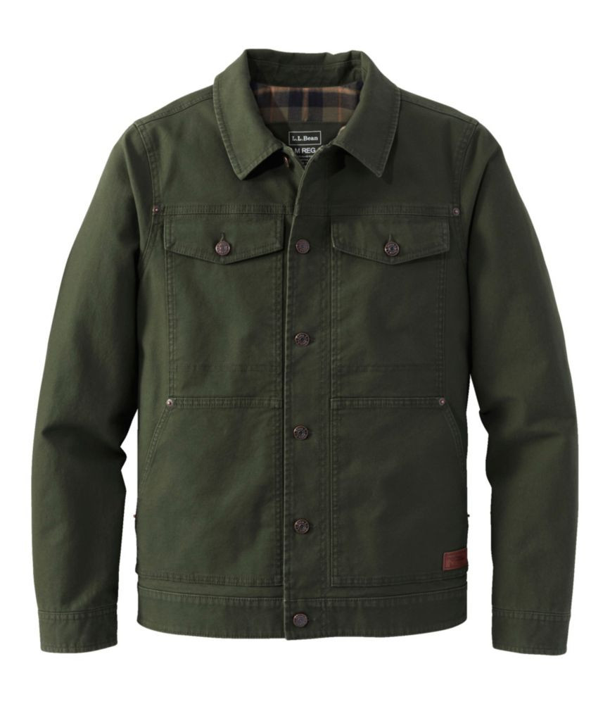 Men's BeanFlex Utility Trucker Jacket Deep Loden Extra Large, Cotton/Nylon/Metal L.L.Bean | L.L. Bean