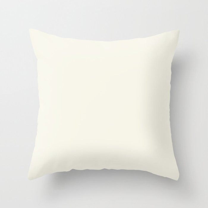 Neutral Off White Cream Solid Color Parable to Betsy's Linen White 7005-16 by Valspar Throw Pillo... | Society6