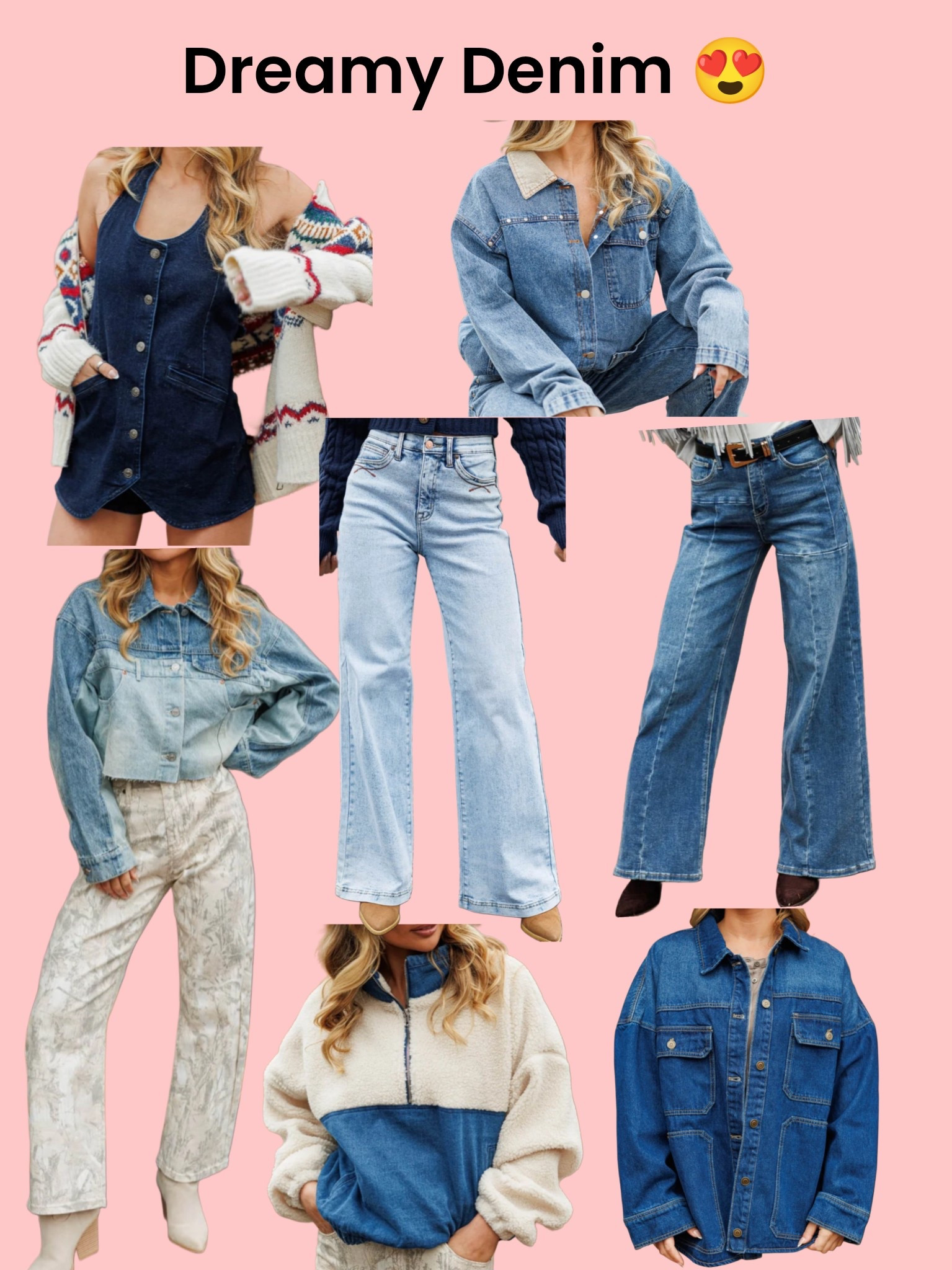 New styles of denim jackets, jeans, and romper!

#LTKSeasonal #LTKootd #LTKSaleAlert