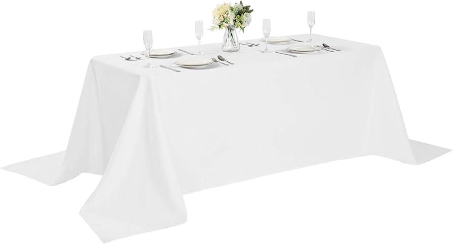 Rectangle Tablecloth 90x132 inch Washable Polyester Fabric Table Cloth for Wedding Party Dining B... | Amazon (US)