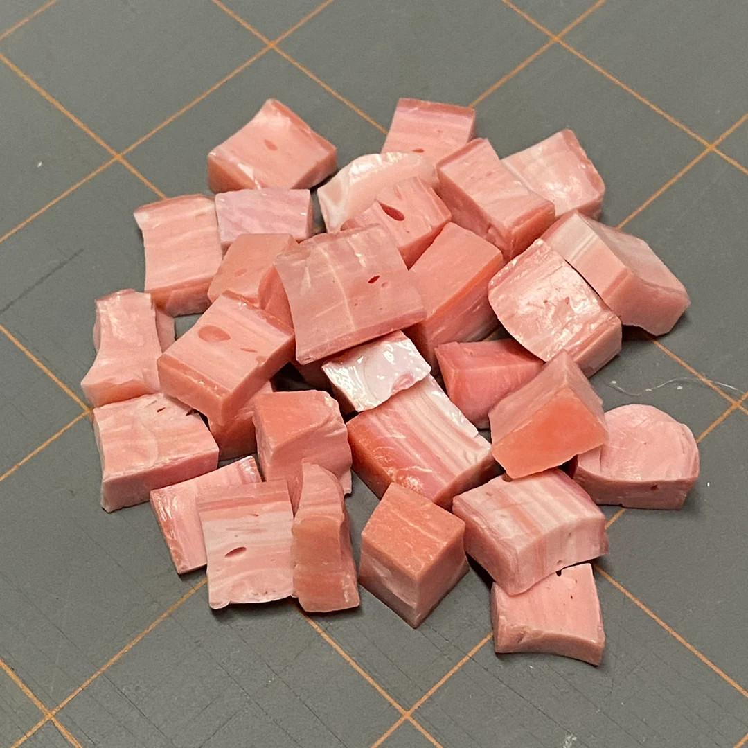 Vintage Italian SMALTI Light Salmon Pink Mosaic Hand-Cut Art Glass, 1/4 lb, 4 oz. Mosaici Dona #9... | Etsy (US)