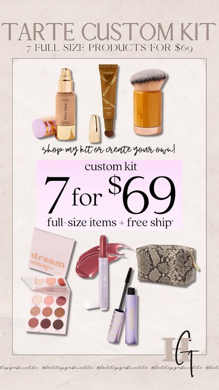 ONE OF THE BEST SALES OF THE YEAR✨🤍🫶🏼🖇️ the @tartecosmetics 7 for $69 sale! You get 7 FULL SIZED products for $69 + free shipping!!! I created my own custom kit that includes their brand new Juicy Lip vinyl in my fave shade that’s not included in the regular kit options🙈 DEF the best time to grab some goodies! My #tartepartner code won’t stack on this deal but it does work on most everything else — HOLLEY15 🤎

Makeup / beauty sale / Tarte cosmetics custom kit / for her / Holley Gabrielle 

#LTKSaleAlert #LTKBeauty #LTKFindsUnder100