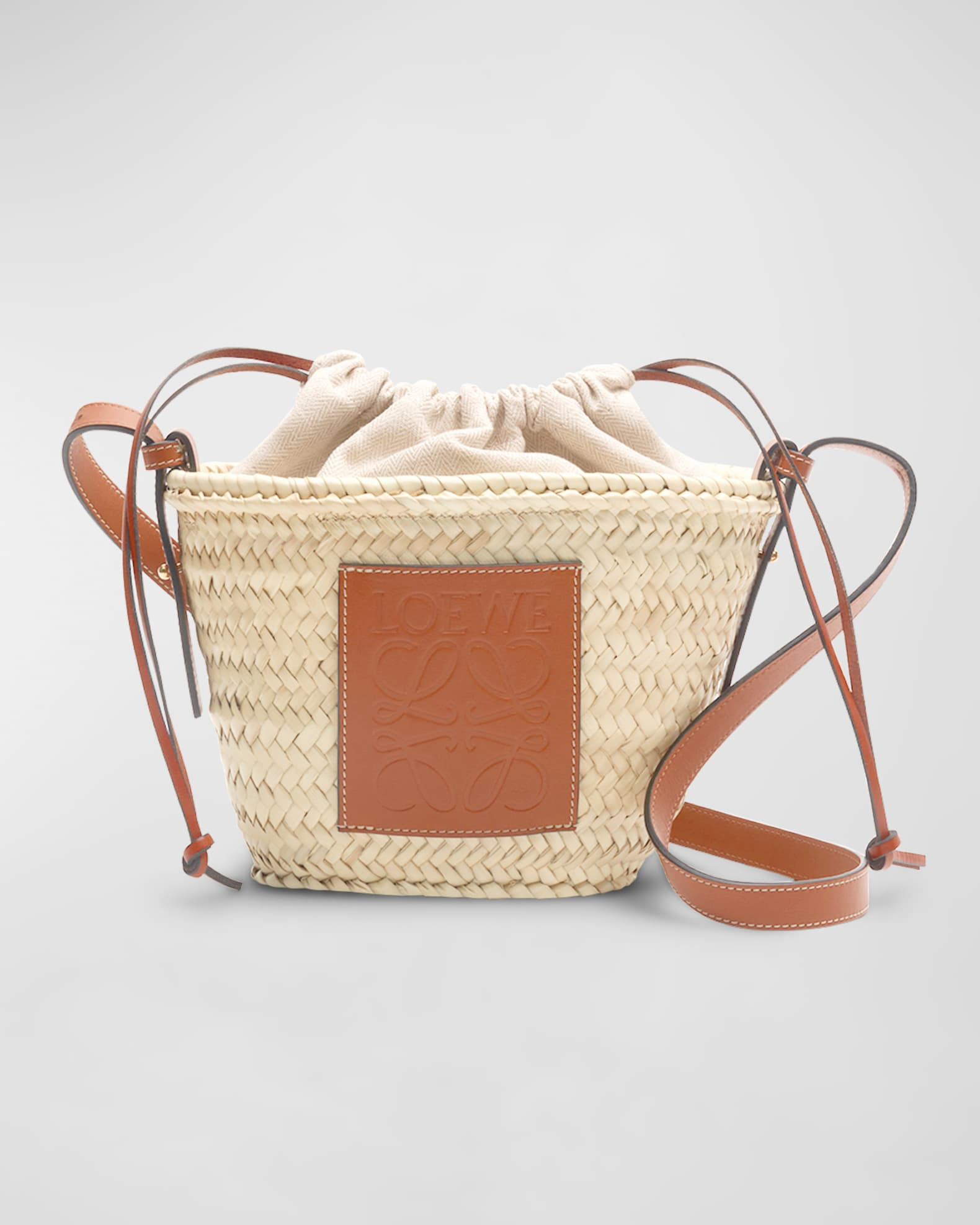 Loewe x Paula’s Ibiza Anagram Raffia Pochette Crossbody Bag | Neiman Marcus