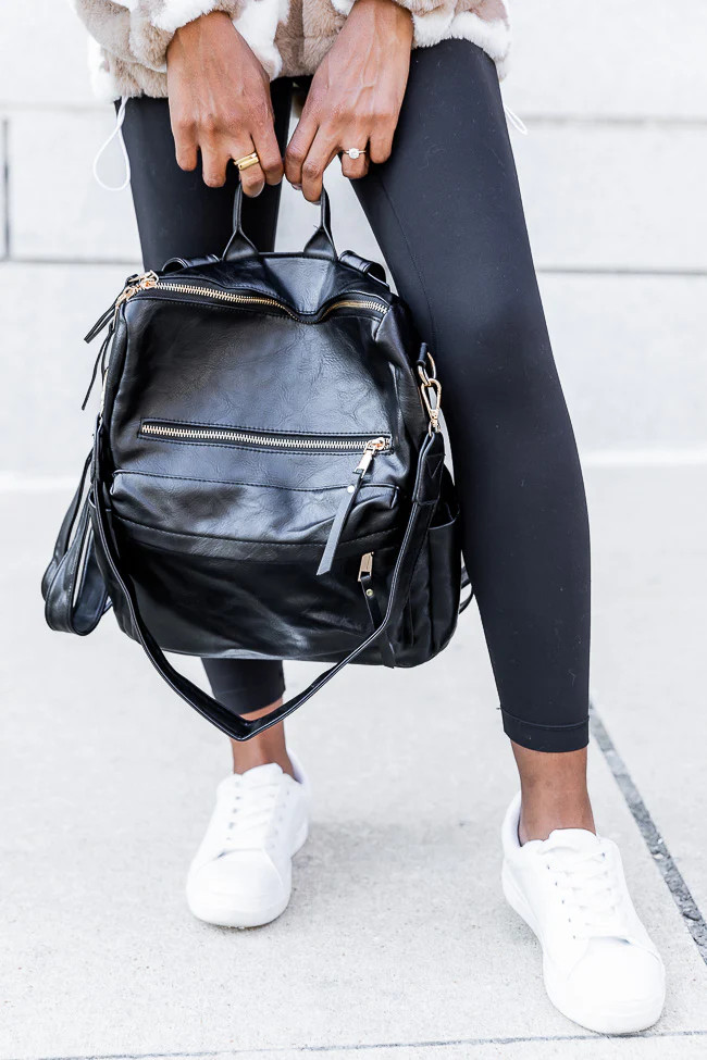 Take A Trip Black Backpack | Pink Lily