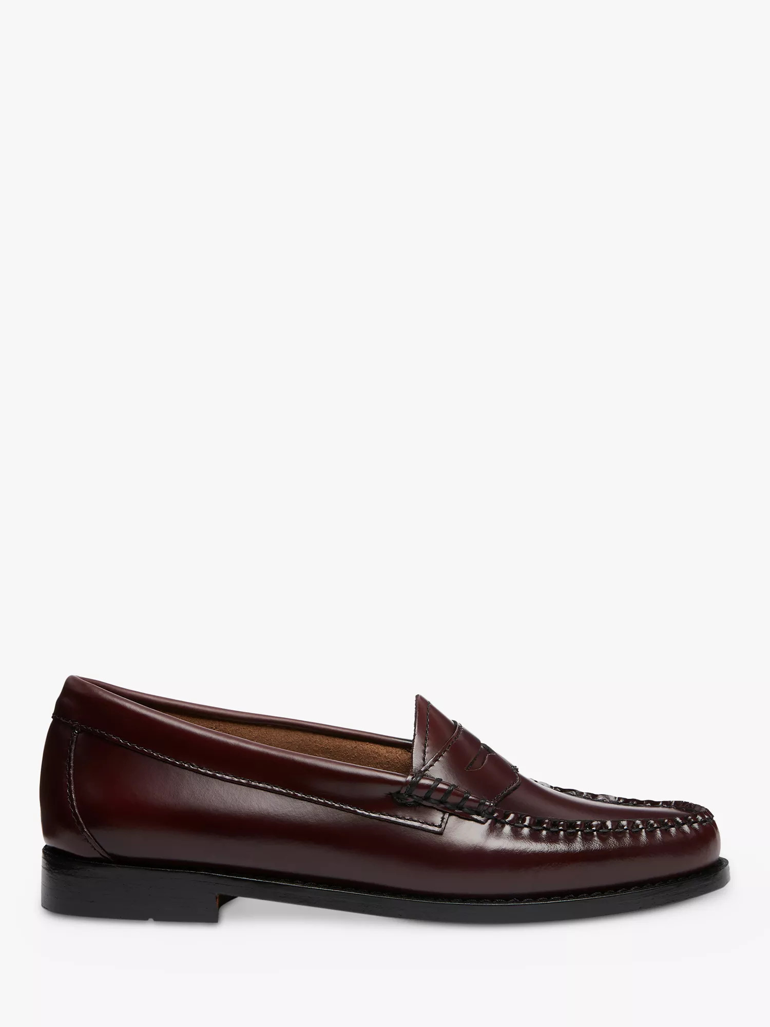 G.H.BASS Weejun Penny Leather Loafers, Red Wine | John Lewis (UK)