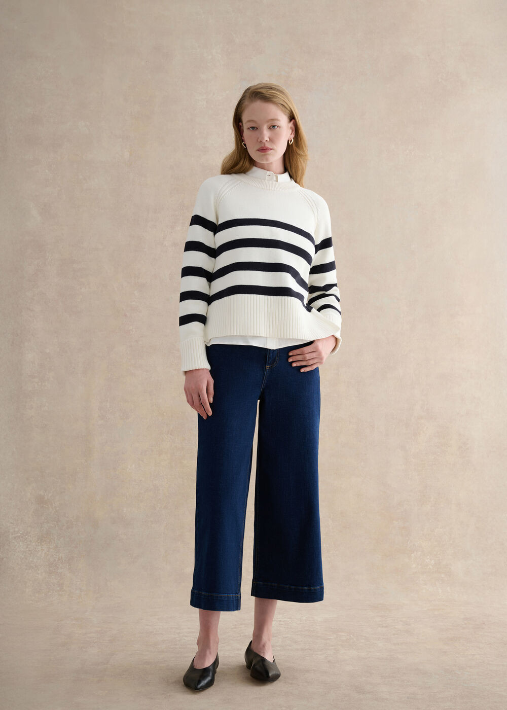 Georgie Striped Cotton Jumper | Hobbs