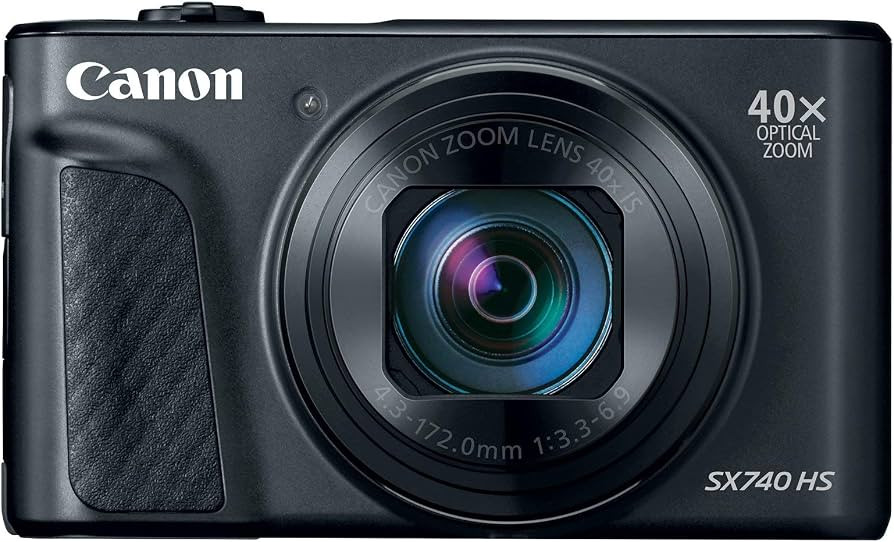 Canon PowerShot SX740 Digital Camera w/40x Optical Zoom & 3 Inch Tilt LCD - 4K VIdeo, Wi-Fi, NFC, Bl | Amazon (US)