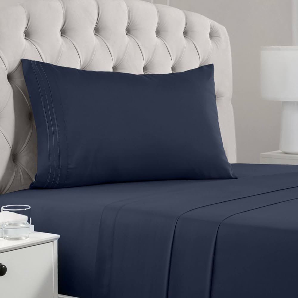 Mellanni Twin Sheet Set - 3 Piece Iconic Collection Bedding Sheets & Pillowcases - Luxury, Extra Sof | Amazon (US)