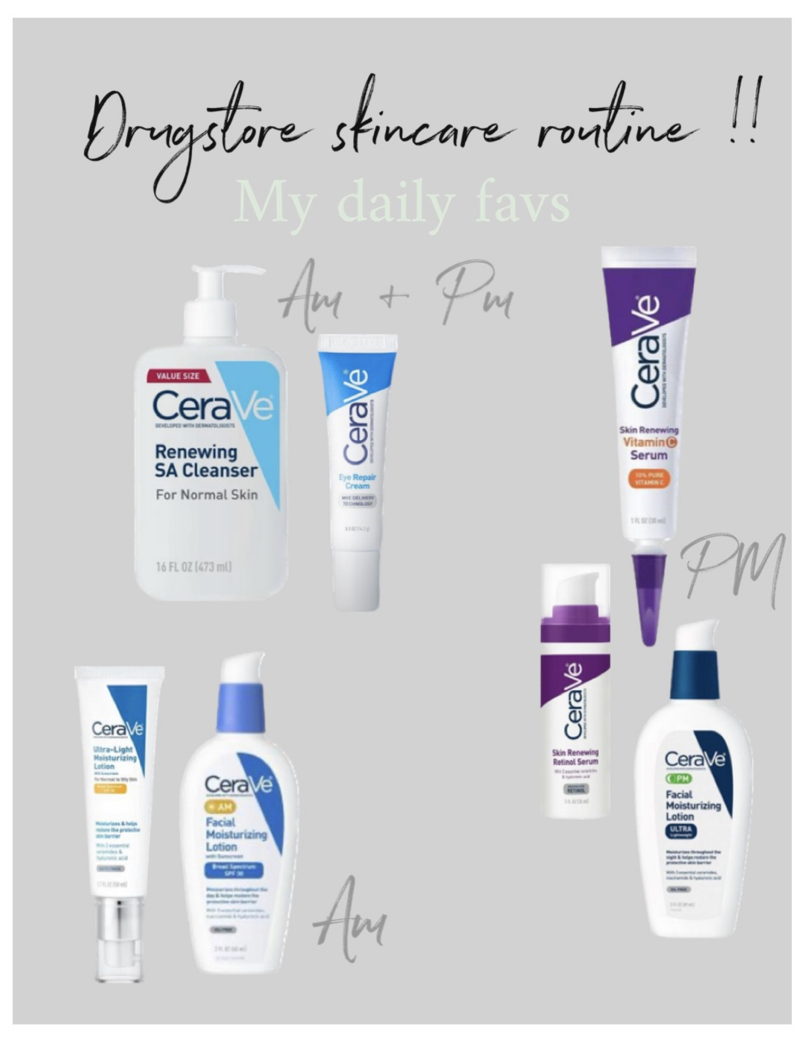 Budget friendly Daily skincare routine! I use all these daily - weekly 🤍🧴🧼 SA is so gentle on sensitive skin and has gotten my adult acne under control 🫶🏼 leaves me feeling glowy!! ✨ 
Step 1.SA cleanser - morning + night face wash.
Step 2. AM- moisturizers are light weight and have the SPF!!☀️ 
Step3. AM - under eye cream 😌

PM :
Step 1. SA cleanser 
Step 2. Vitamin C serum 🧡
Step 3. Retinol - i do every few days 
Step 4. Pm lightweight moisturizer 🤍😴 

#LTKunder50 #LTKbeauty