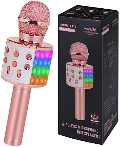 Amazon.com: Toys For Girls Karaoke Microphone - Portable Wireless Bluetooth Karaoke Mic with Led ... | Amazon (US)
