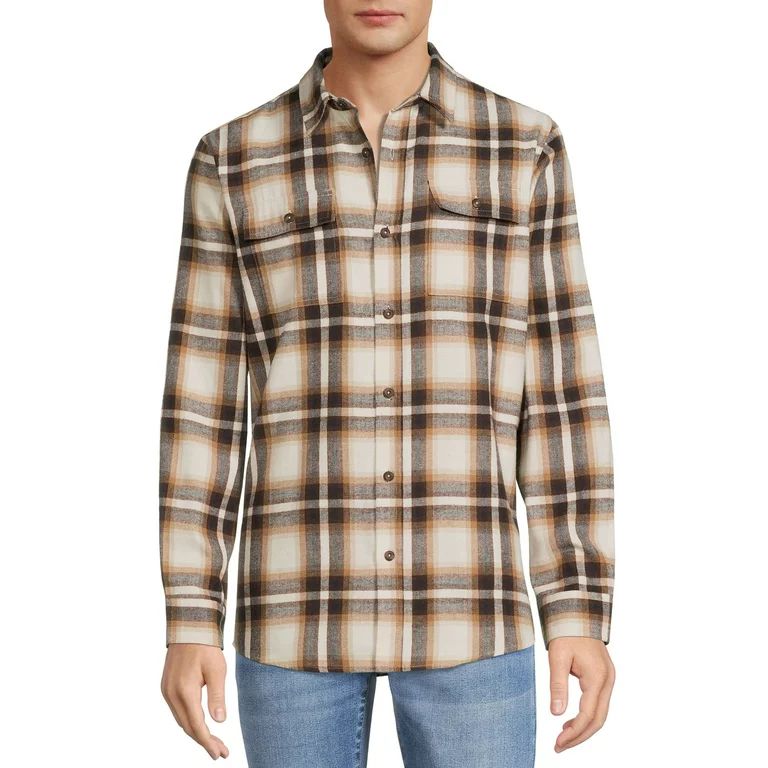 Burnside Men's Plaid Flannel Shirt, Sizes S-2XL | Walmart (US)