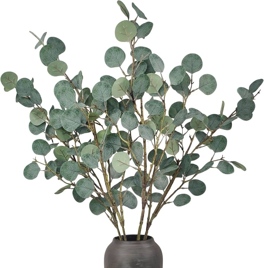 SHEPIN 4 St\u00fcck Eukalyptus Deko Zweige K\u00fcnstlich Eucalyptus Pflanze 90cm f\u00fcr Bodenv... | Amazon (DE)
