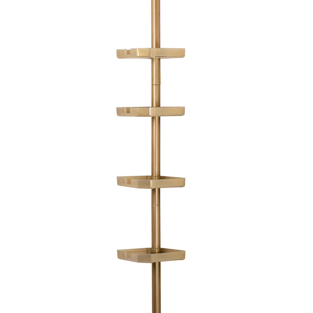 4 Tier Tension Corner Shower Caddy White/Gold - Bath Bliss | Target