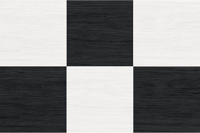 FloorPops x Chris Loves Julia 12-in by 12-in Lawrence Black Peel and Stick Floor Tiles, FP5059 | Amazon (US)