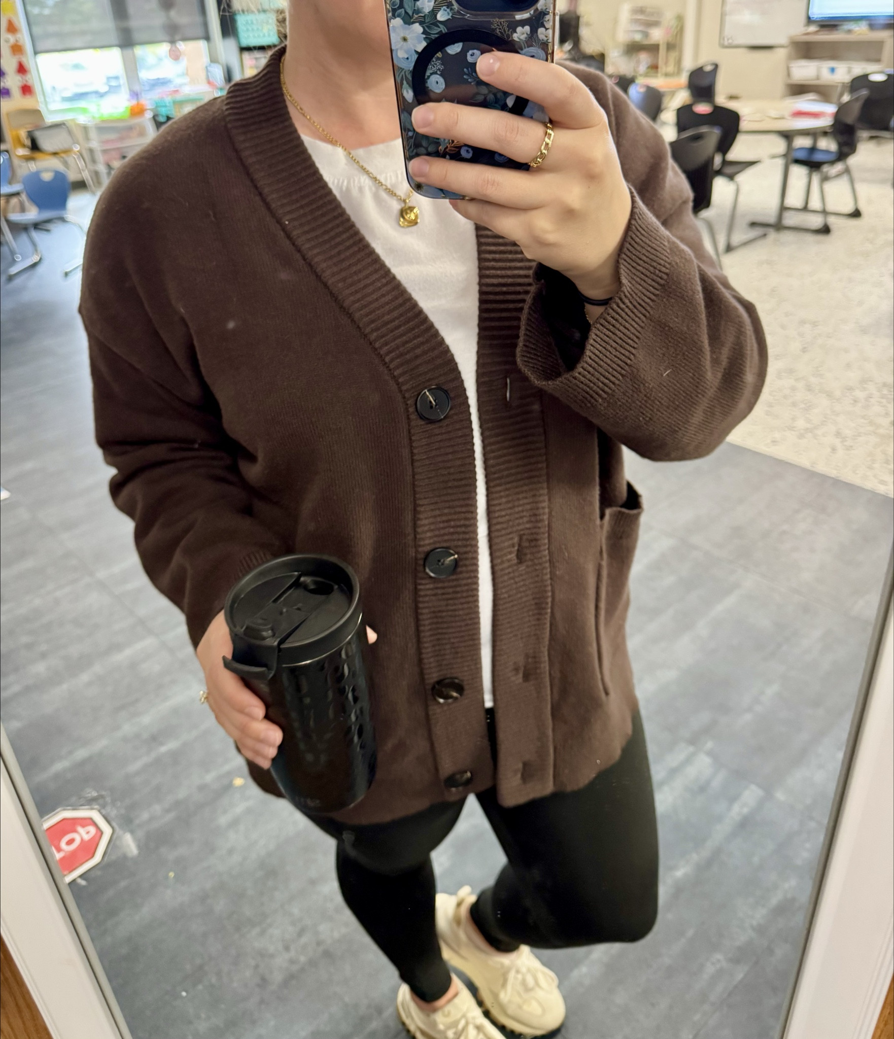 Teacher outfit 
Comfy cardigan 