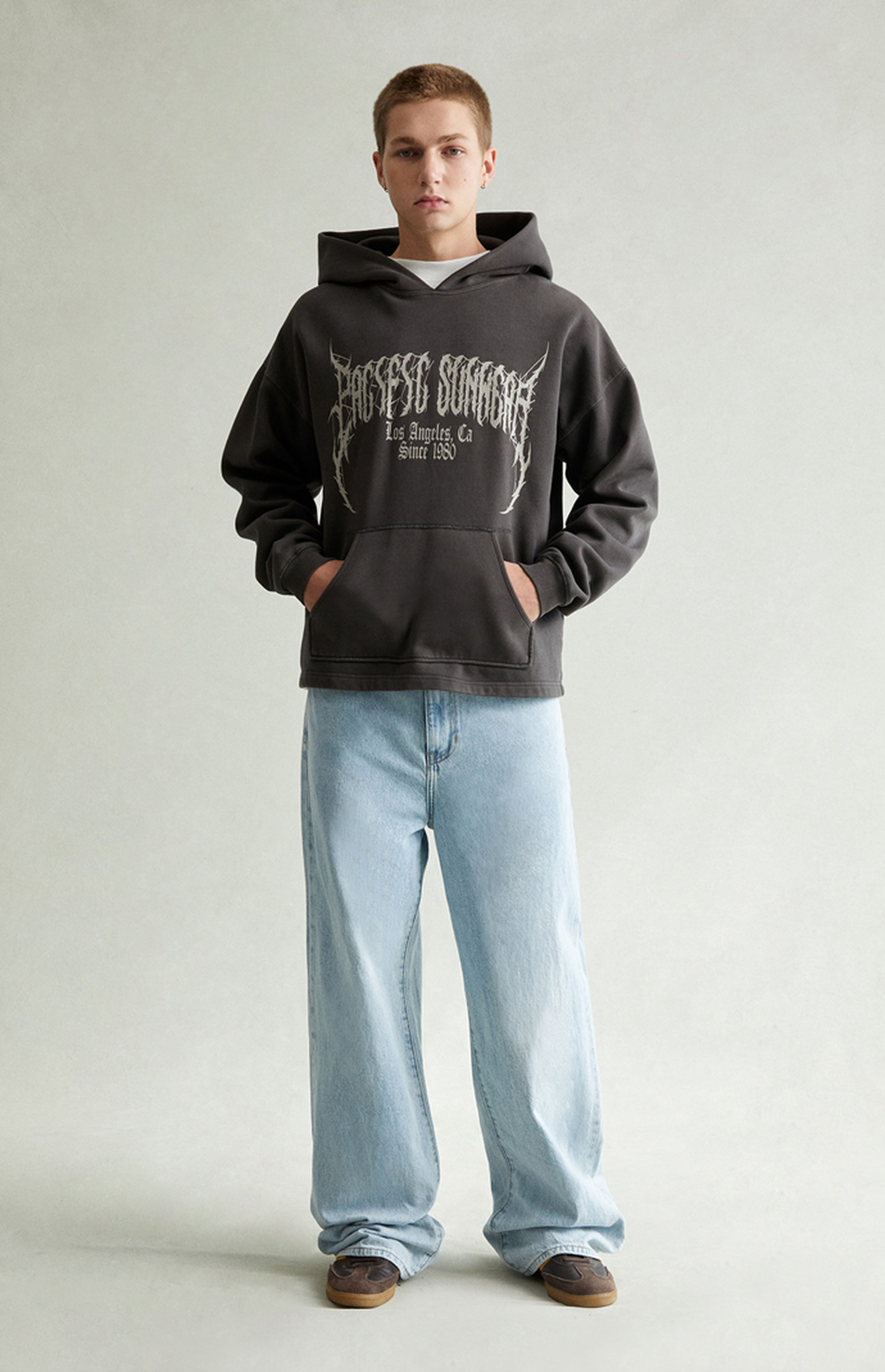 Pacsun Blake Extreme Baggy Jeans Drawstring Light Indigo | PacSun