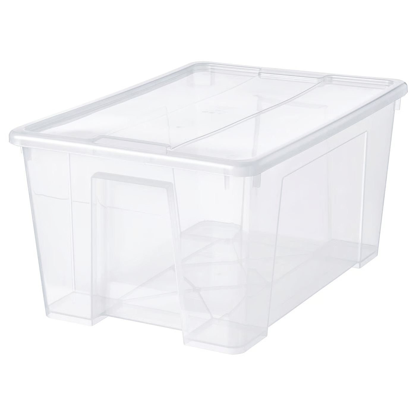SAMLA Box with lid, clear, 22 ½x15 ¼x11 "/12 gallon | IKEA US