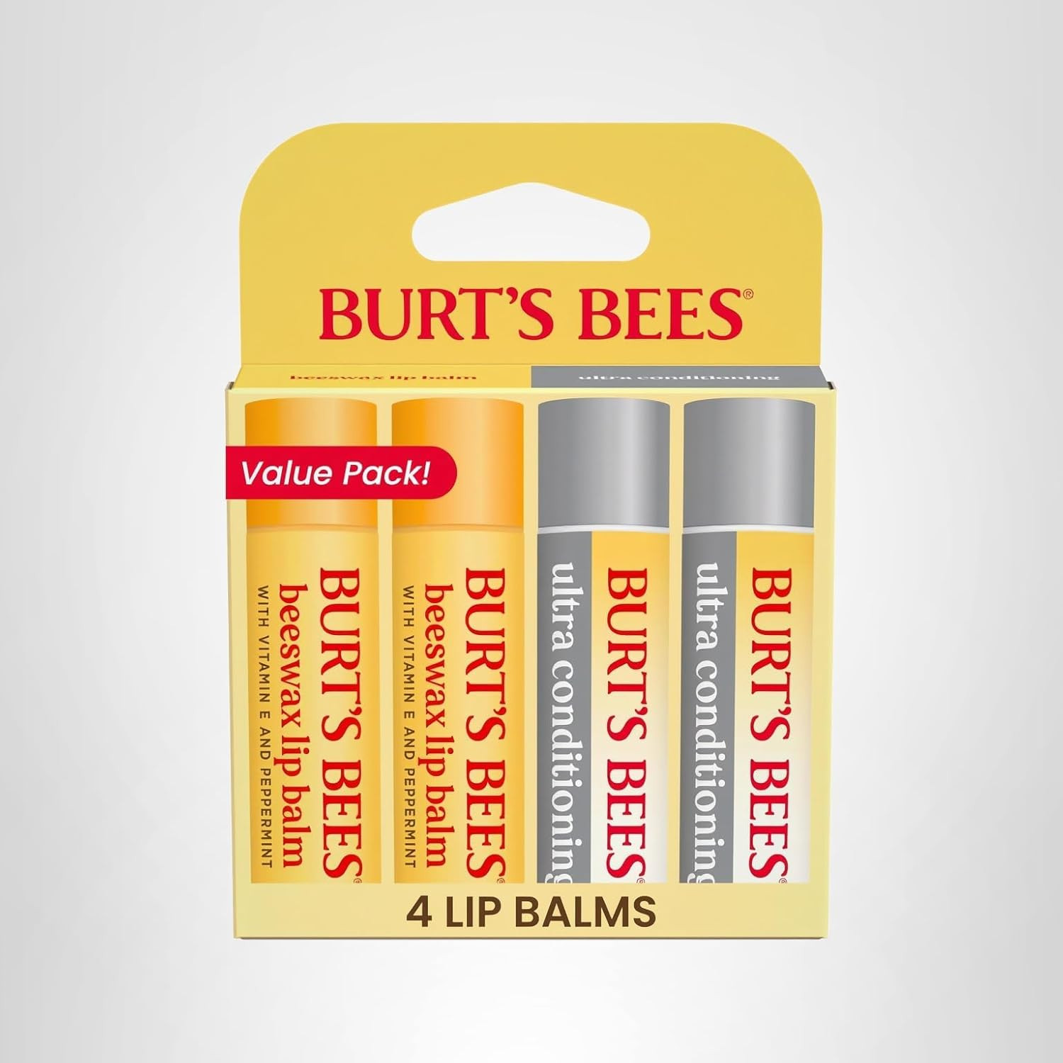 Burt's Bees Stocking Stuffers, Lip Balm Beeswax and Ultra Conditioning Lip Balm Pack, Hydrating L... | Amazon (US)